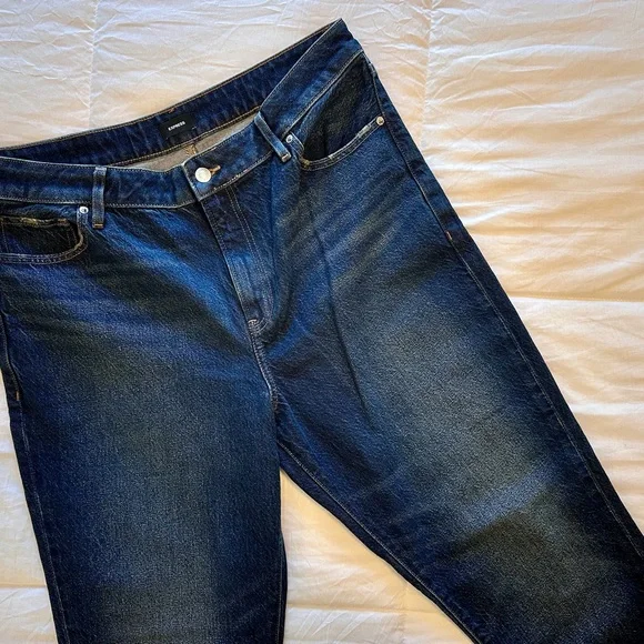 Express High-Waisted Dark Wash 50/50 Rigid Stretch 90s Skinny Jeans NWOT, 12R - Picture 5 of 5